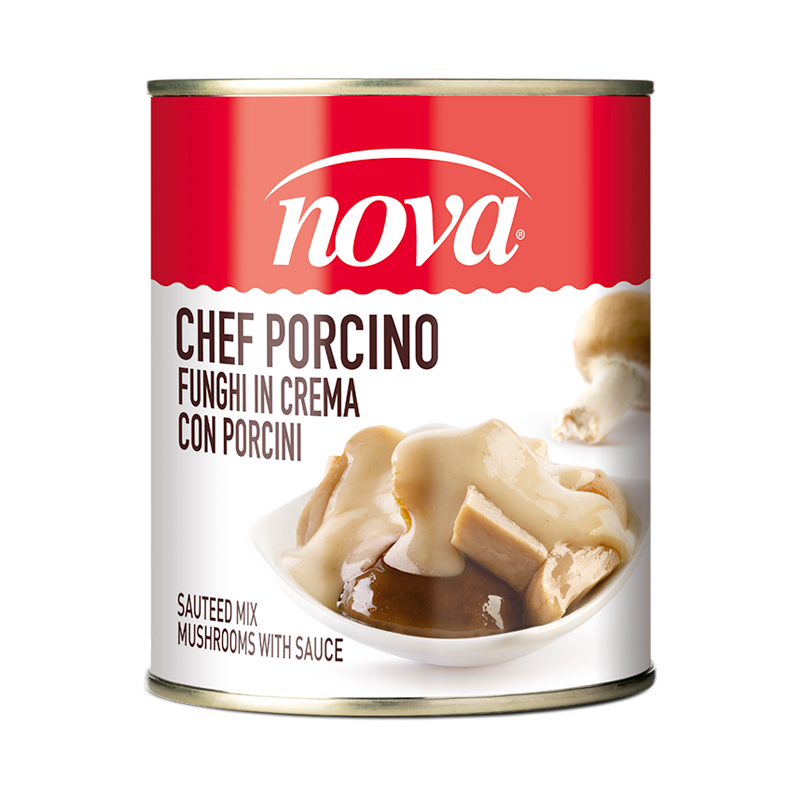 Funghi in crema con Porcino Nova