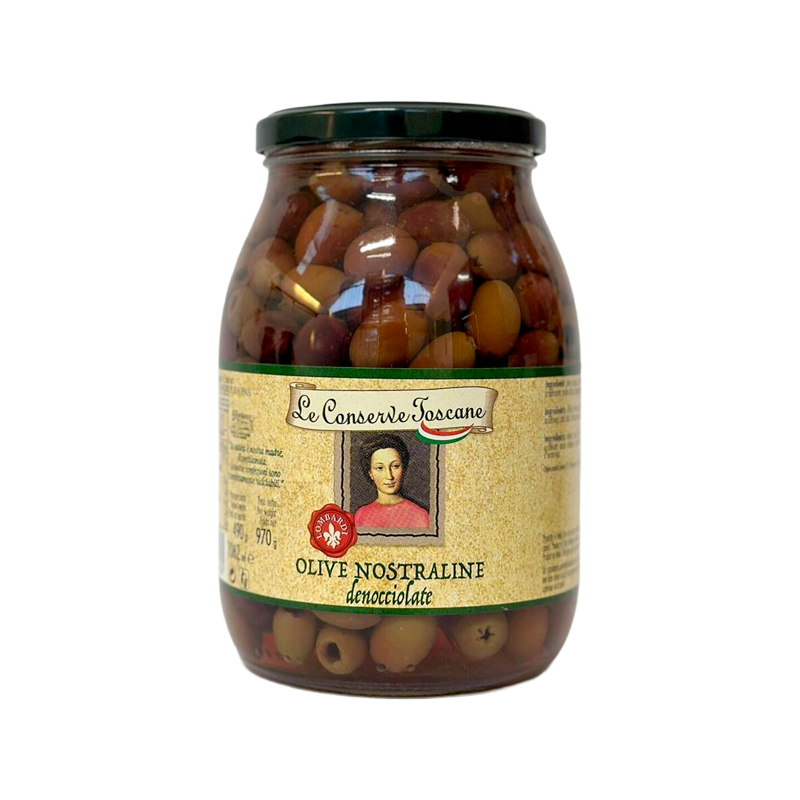 Olive nostraline denocciolate vetro Lombardi